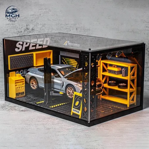 Cận cảnh nội thất mô hình xe 1:24 với các chi tiết sắc nét, mang lại giá trị thẩm mỹ cao cho người sưu tầm.